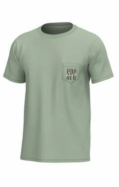 NEW SOUTHERN POINT CO. men's keepin' it reel tee in smoke green